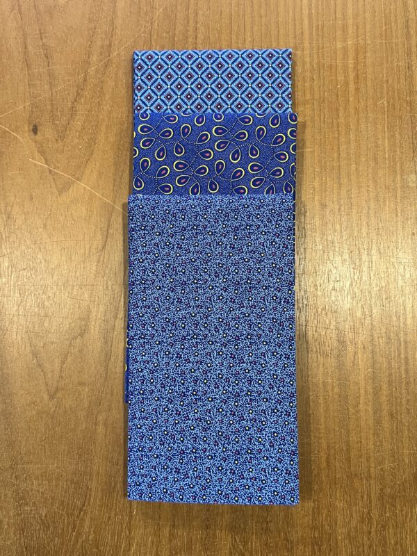 Royal Blue 3 Fat Quarters
