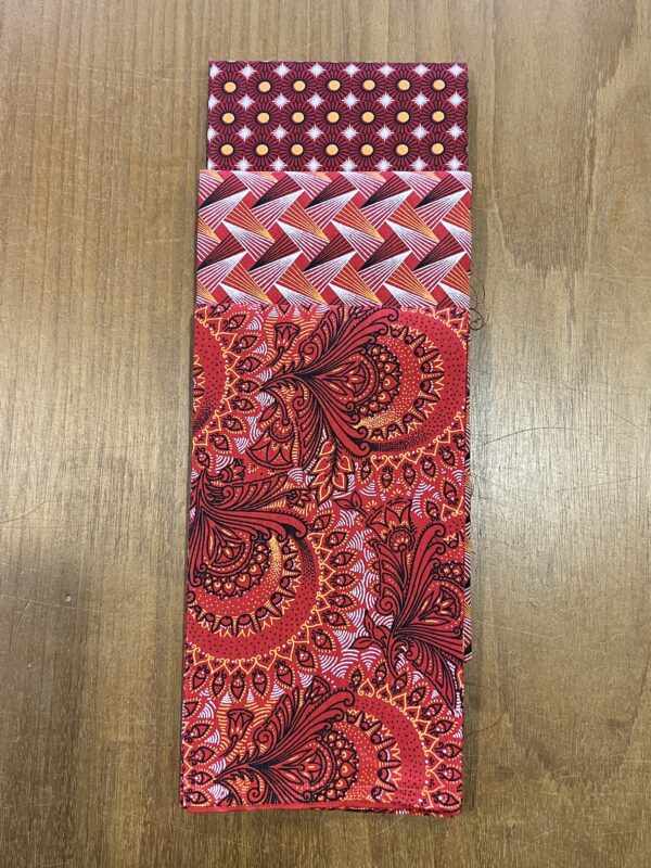 Red Contemporary 3 Fat Quarters