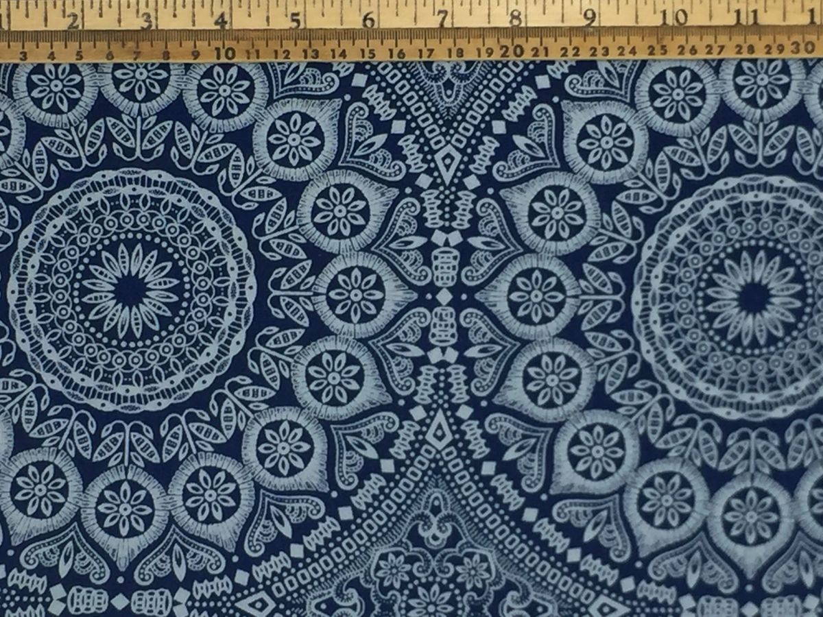 Indigo Giant Mandala — Meerkat Shweshwe