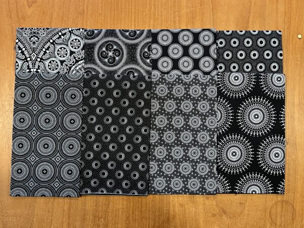 Black and White 8 Fat Quarters