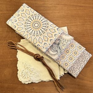 Kit Cream Cutwork Rice Bag