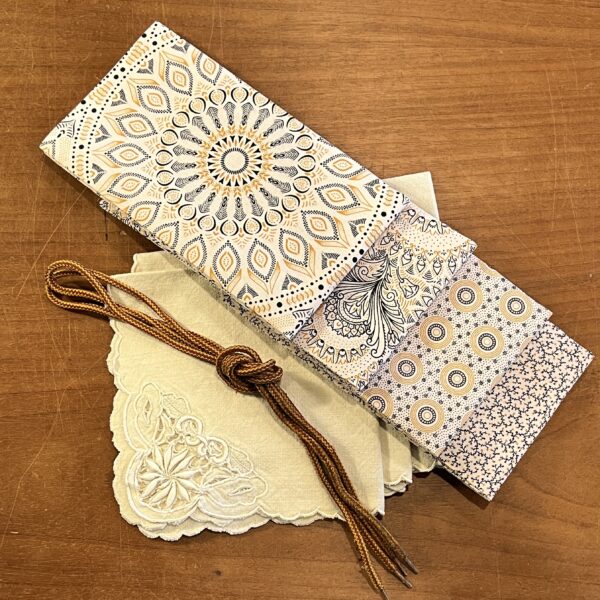 Kit Cream Cutwork Rice Bag