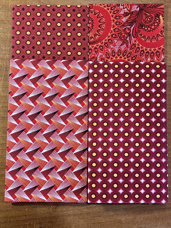 Red Contemporary 4 Fat Quarters